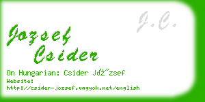 jozsef csider business card
